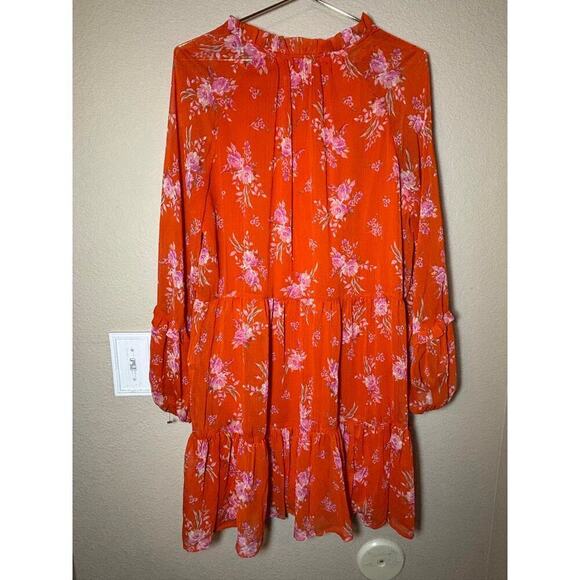 Vince camuto floral flare dress lined size medium in excellent condition - Picture 2 of 9